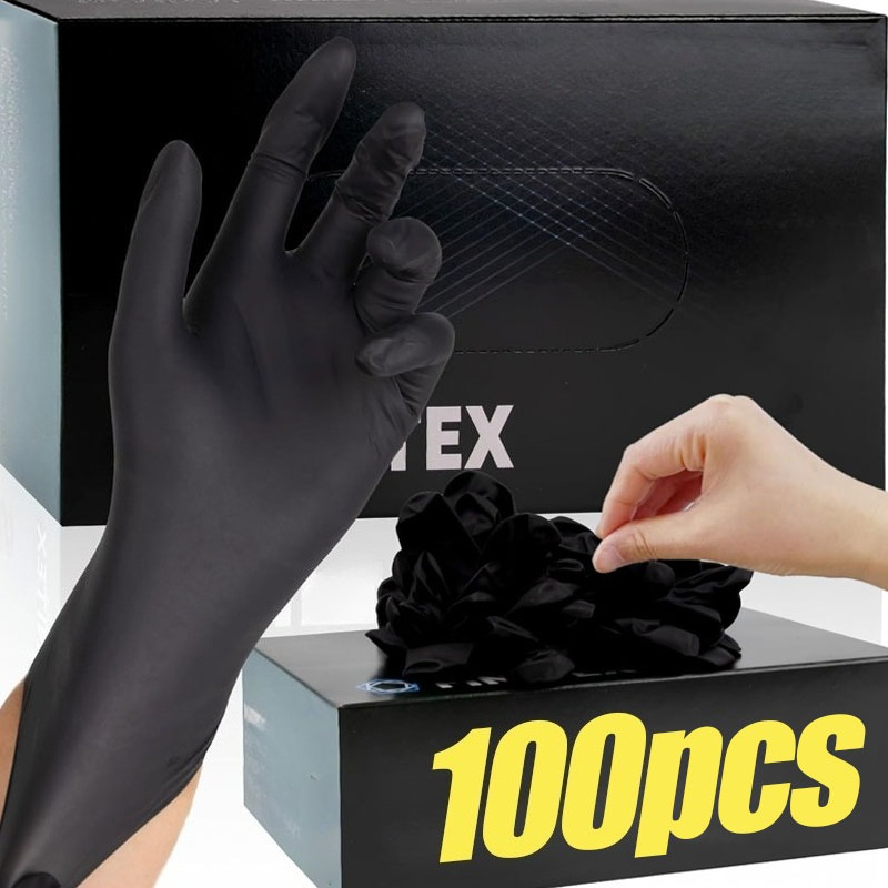 Latex Disposable Glove - Guanti Monouso Neri Unisex in Nitrile